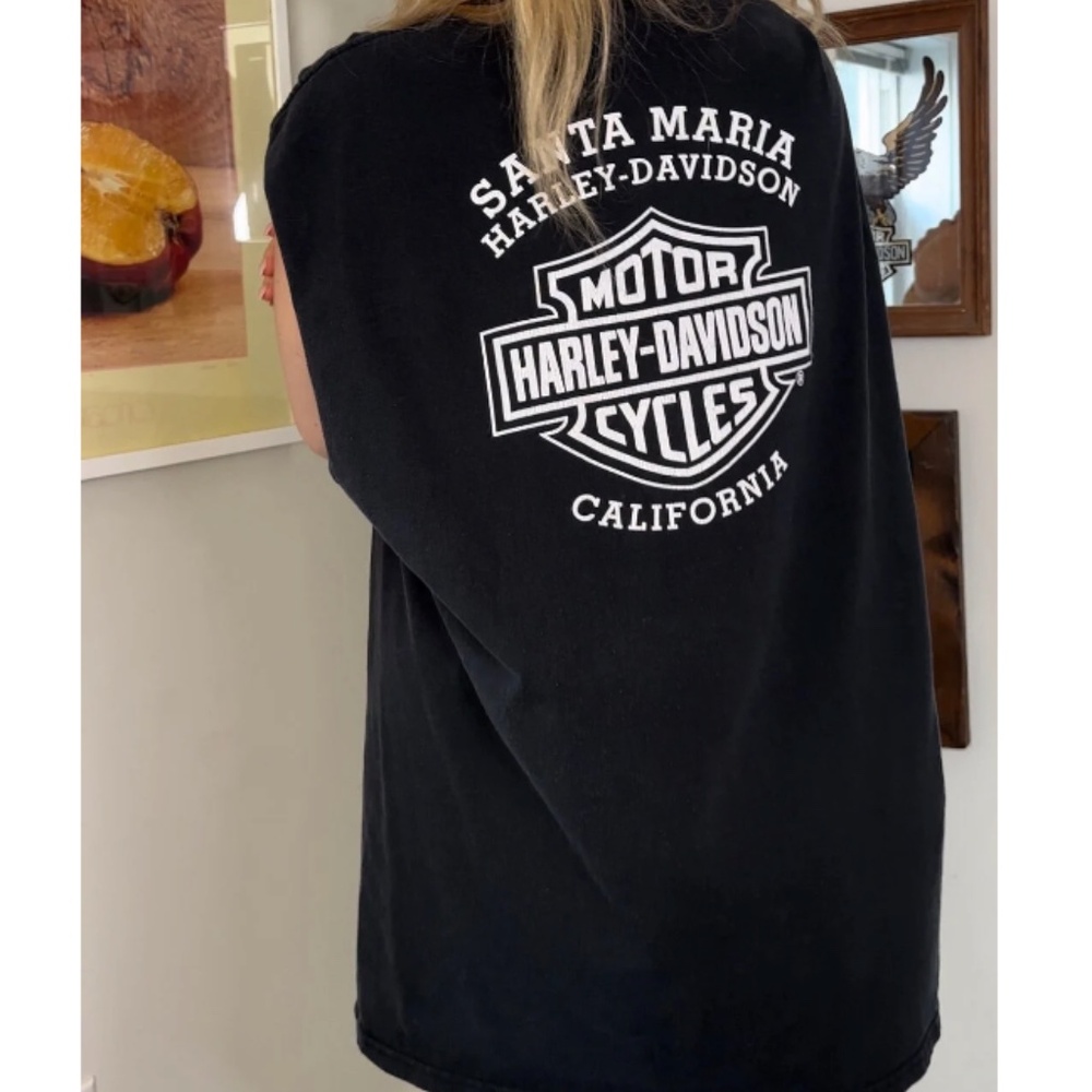 Vintage 2002 Harley Davidson • Santa Maria, California Sleeveless Tee - 2XL